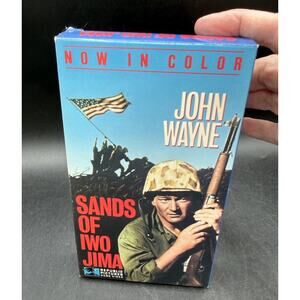 Sands of Iwo Jima VHS, 1949 Colorized John Wayne WW2 Classic EUC!